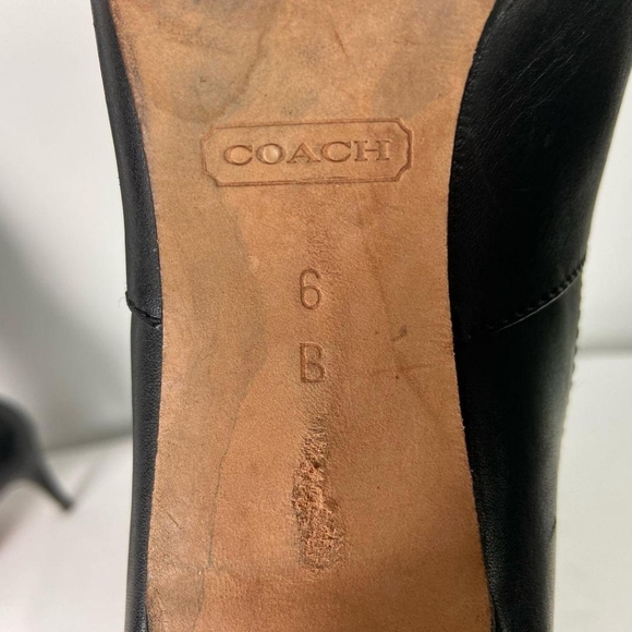 Coach Briana Black Leather Sillito High Boots - Picture 6 of 10